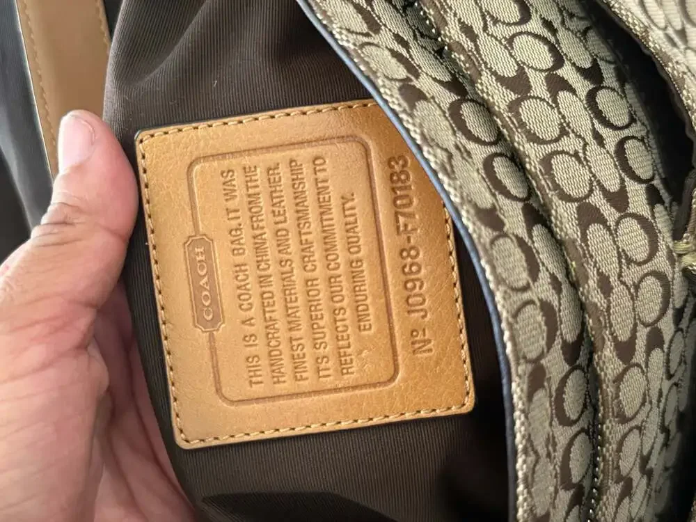 Coach Signature Voyager Khaki Messenger Bag